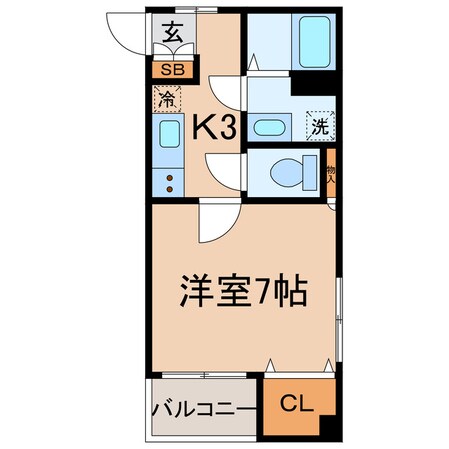 和田町駅 徒歩3分 4階の物件間取画像